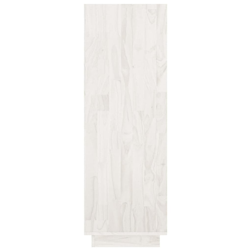 Bücherregal/Raumteiler Weiß 80x35x103 cm Massivholz Kiefer