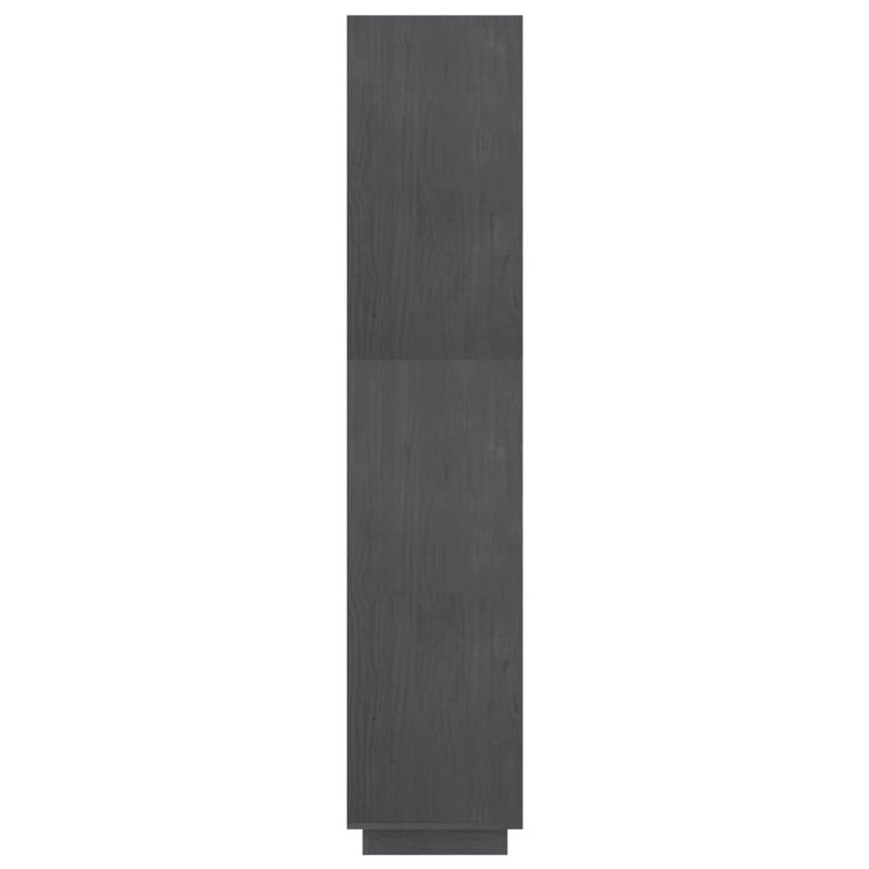 Bücherregal/Raumteiler Grau 80x35x167 cm Massivholz Kiefer