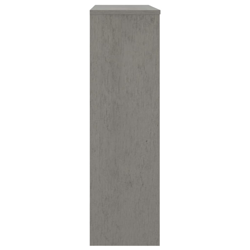 Highboard-Aufsatz Hellgrau 90x30x100 cm Massivholz Kiefer