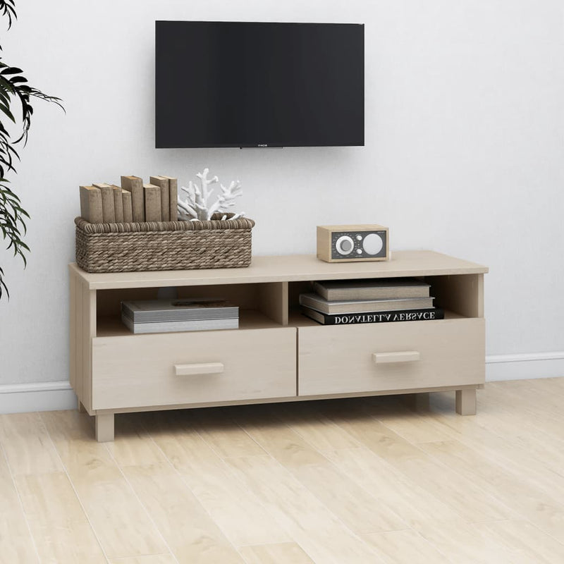 TV-Schrank Honigbraun 106x40x40 cm Massivholz Kiefer