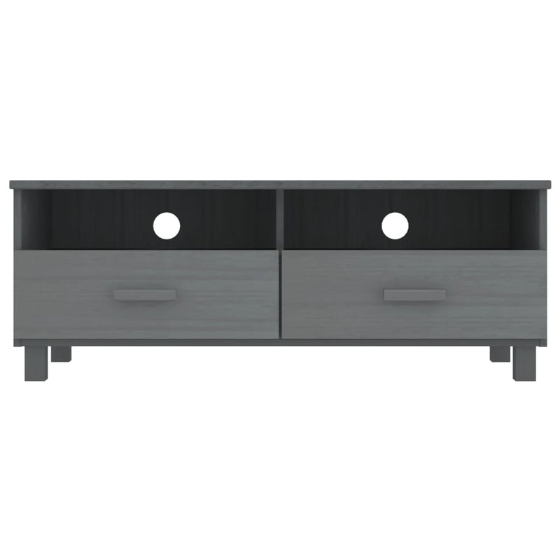 TV-Schrank Dunkelgrau 106x40x40 cm Massivholz Kiefer