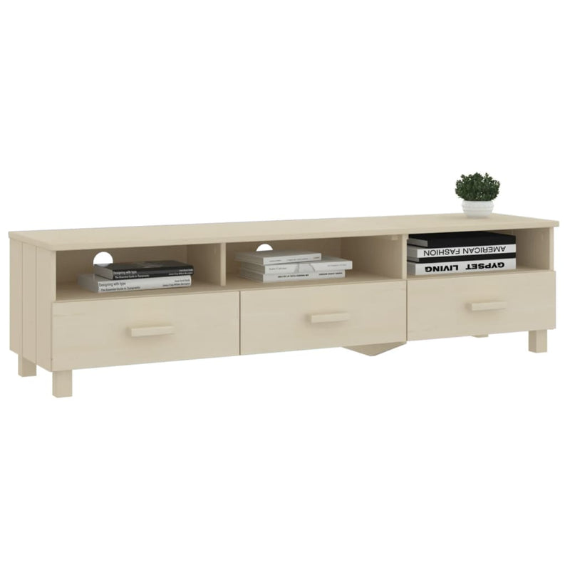 TV-Schrank Honigbraun 158x40x40 cm Massivholz Kiefer