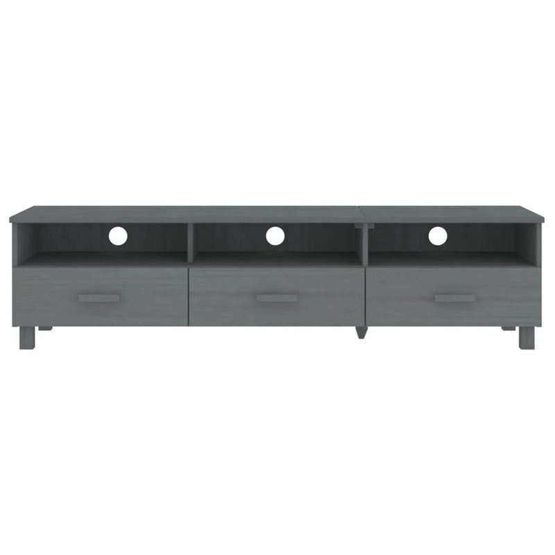 TV-Schrank Dunkelgrau 158x40x40 cm Massivholz Kiefer