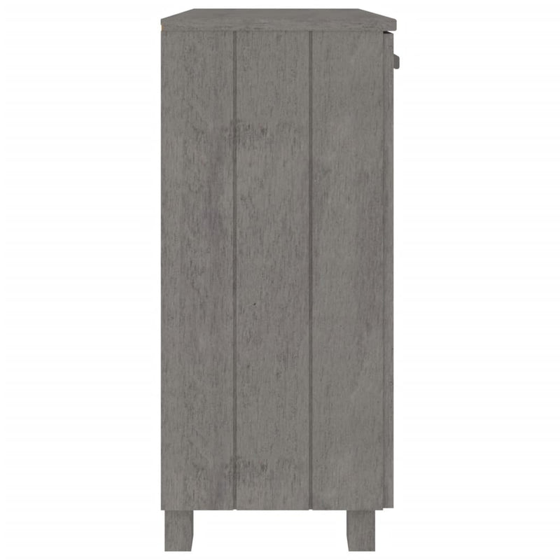 Sideboard Hellgrau 85x35x80 cm Massivholz Kiefer