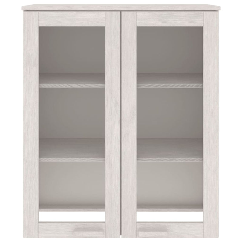 Aufsatz für Highboard Weiß 85x35x100 cm Massivholz Kiefer