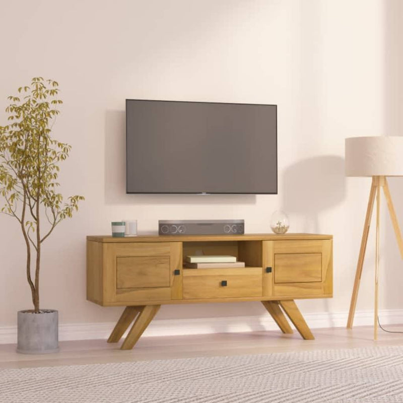 TV-Schrank 110x30x50 cm Massivholz Teak