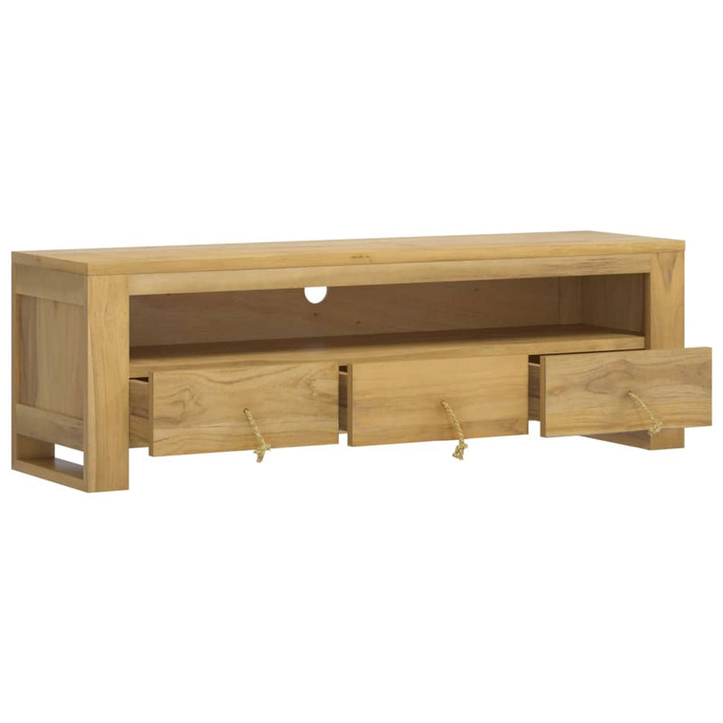 TV-Schrank 110x30x35 cm Massivholz Teak