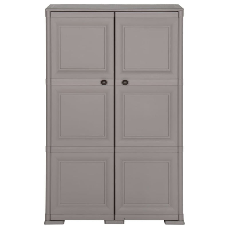 Kunststoffschrank 79x43x125 cm Holzdesign Grau