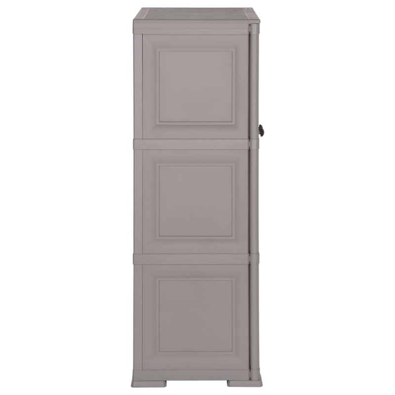 Kunststoffschrank 79x43x125 cm Holzdesign Grau