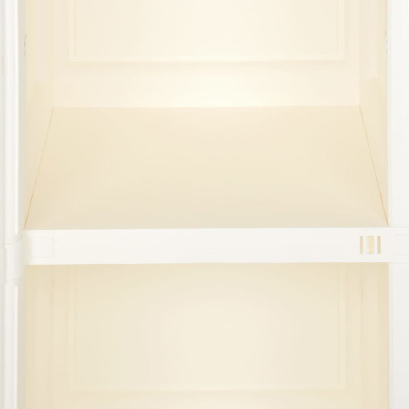 Kunststoffschrank 40x43x85,5 cm Holzdesign Weiß