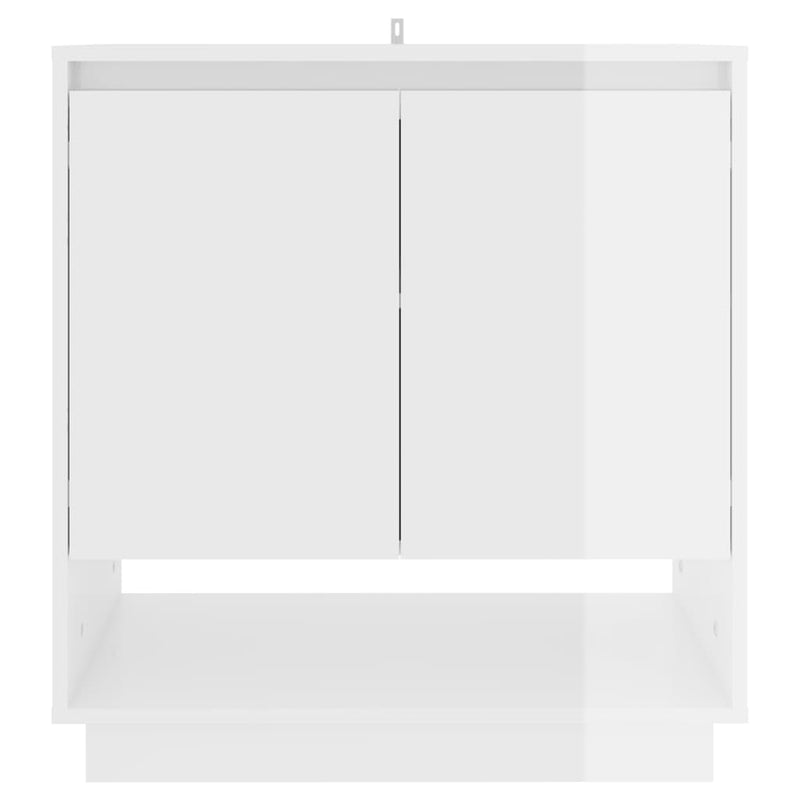 Sideboard Hochglanz-Weiß 70x41x75 cm Holzwerkstoff