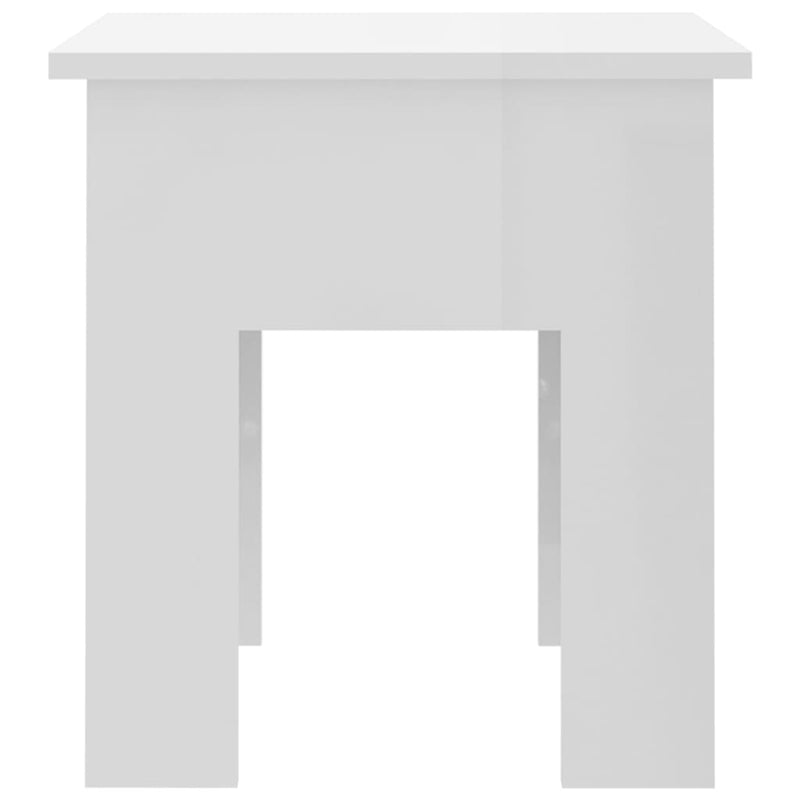 Couchtisch Hochglanz-Weiß 40x40x42 cm Holzwerkstoff