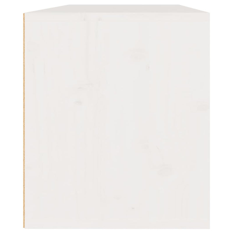 Wandschränke 2 Stk. Weiß 45x30x35 cm Massivholz Kiefer