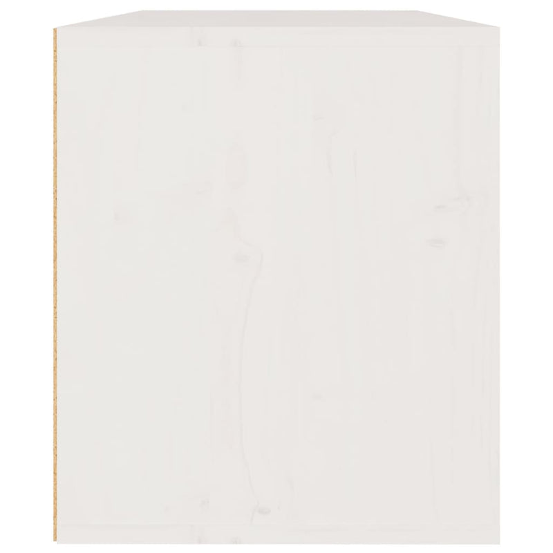 Wandschrank Weiß 60x30x35 cm Massivholz Kiefer