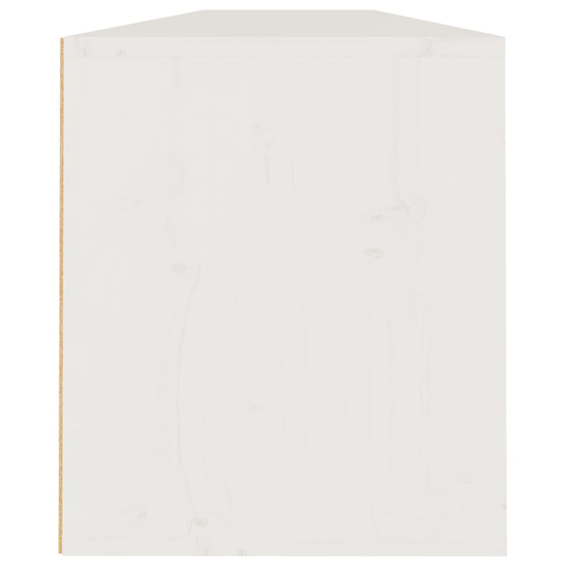 Wandschränke 2 Stk. Weiß 100x30x35 cm Massivholz Kiefer