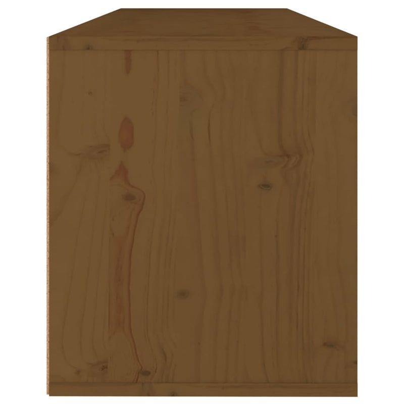 Wandschrank Honigbraun 100x30x35 cm Massivholz Kiefer