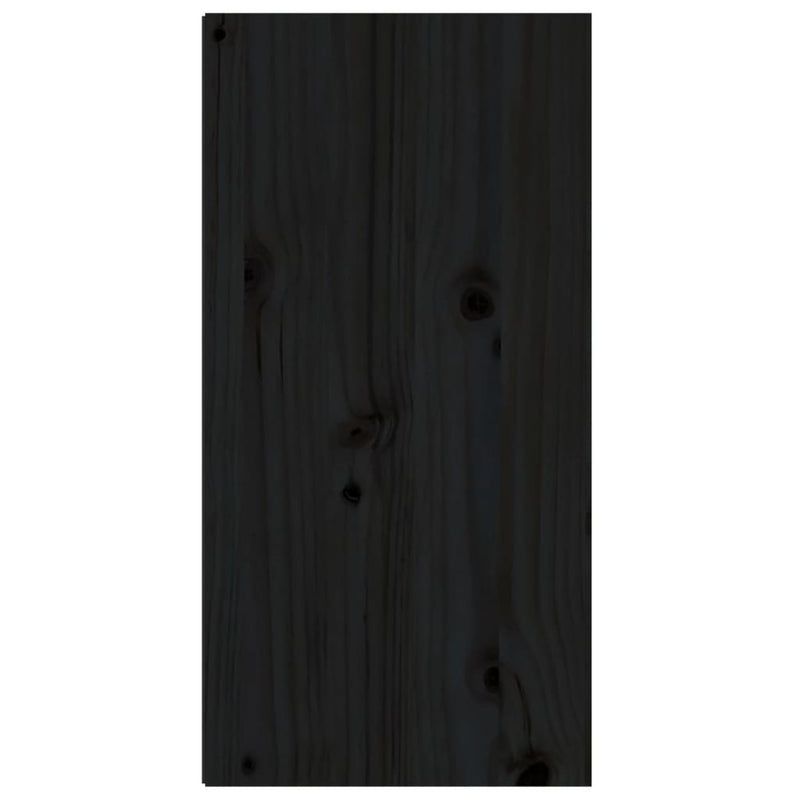Wandschrank Schwarz 30x30x60 cm Massivholz Kiefer