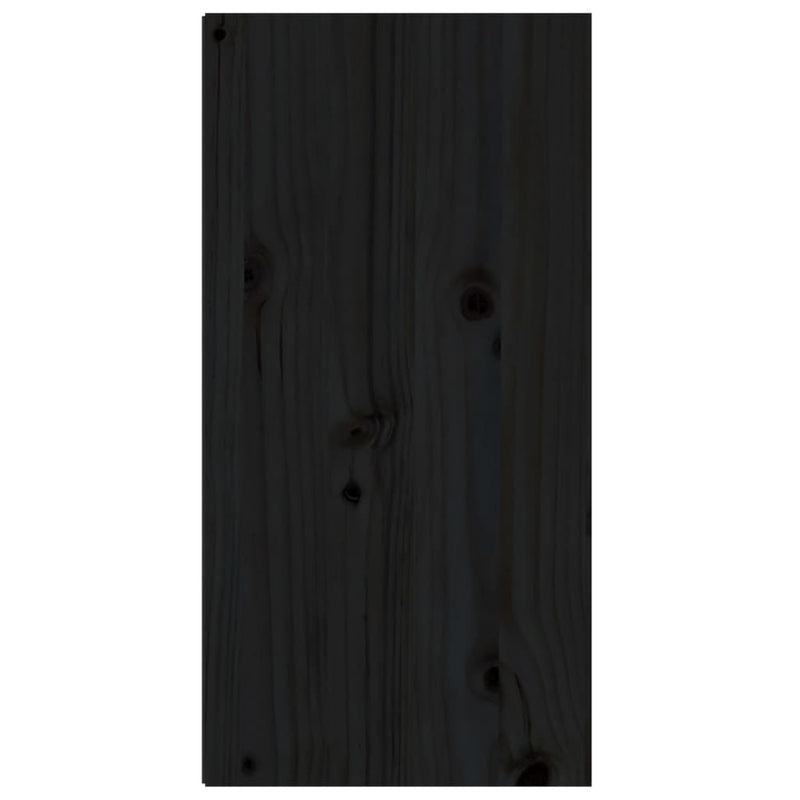 Wandschränke 2 Stk. Schwarz 30x30x60 cm Massivholz Kiefer