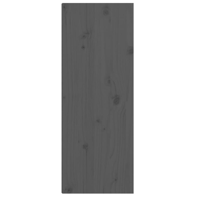 Wandschrank Grau 30x30x80 cm Massivholz Kiefer