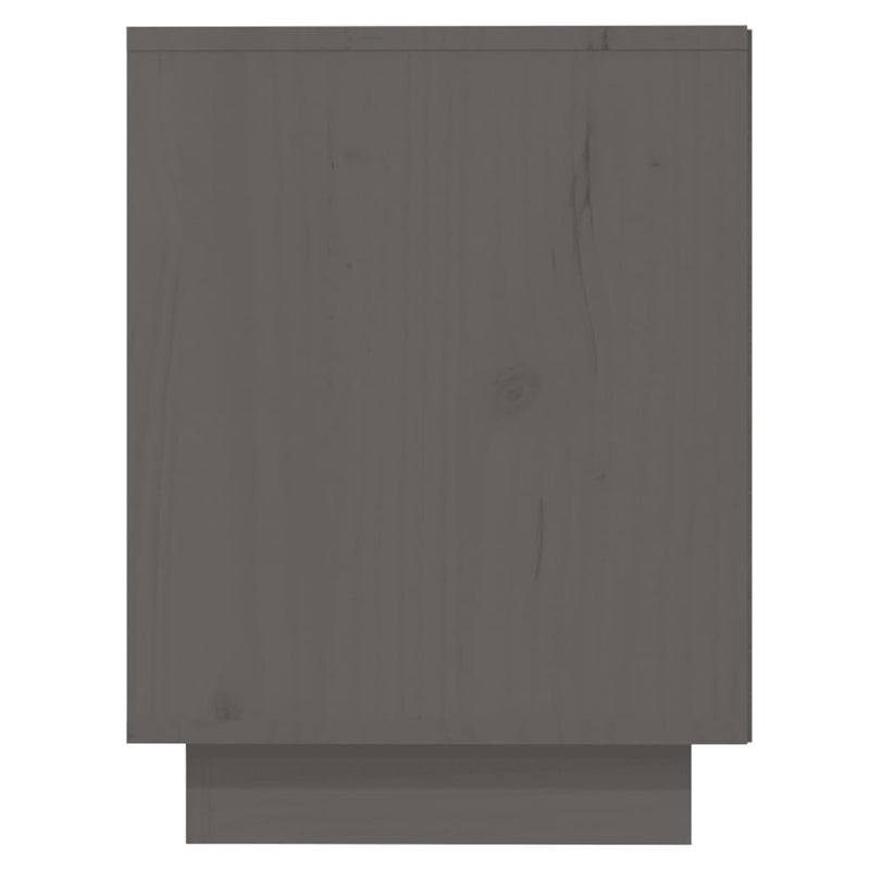 Schuhregal Grau 110x34x45 cm Massivholz Kiefer