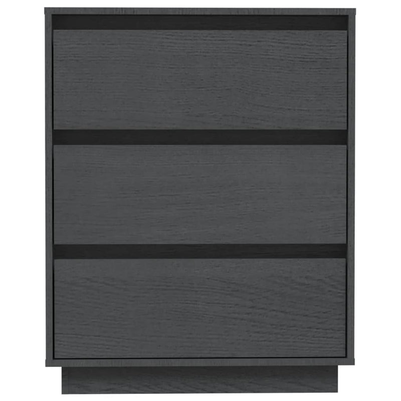 Sideboard Grau 60x34x75 cm Massivholz Kiefer