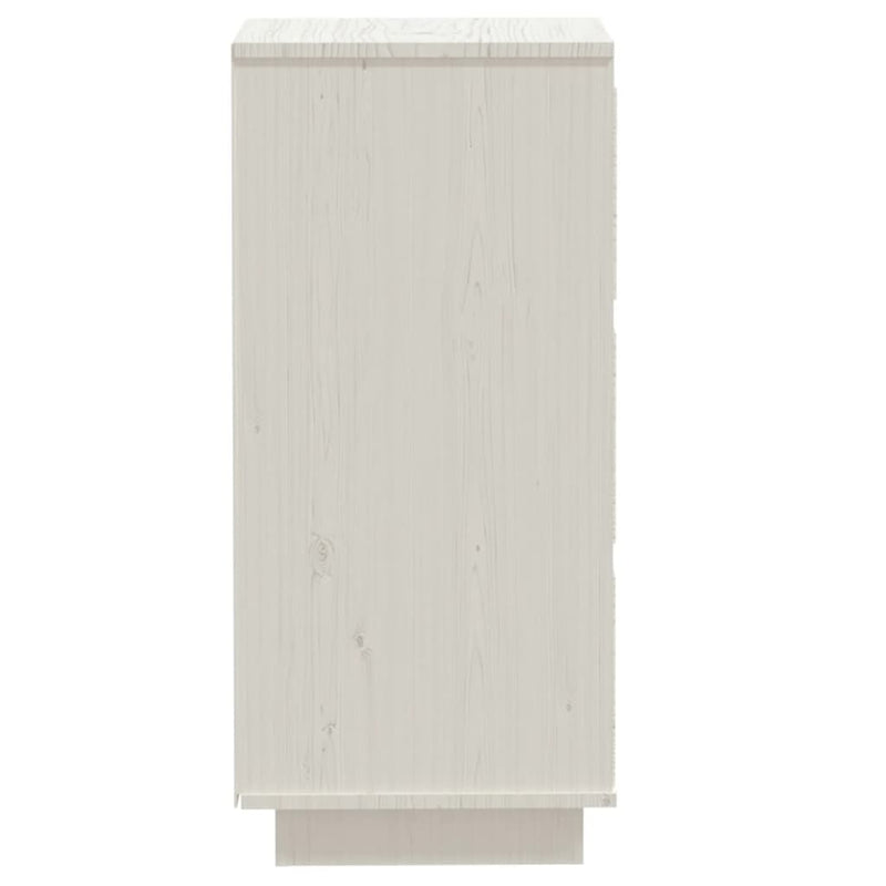 Sideboard Weiß 32x34x75 cm Massivholz Kiefer