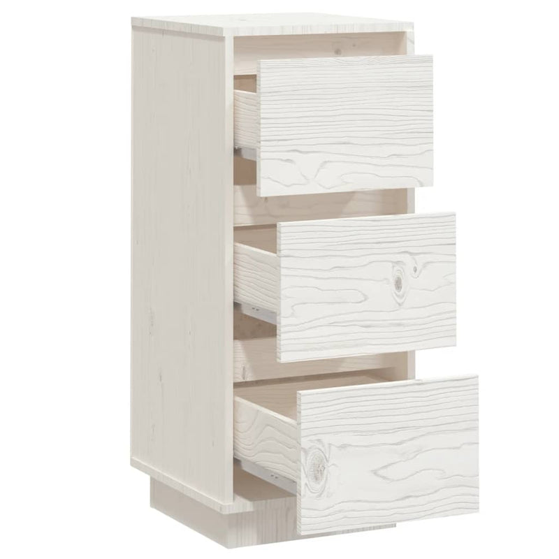 Sideboards 2 Stk. Weiß 32x34x75 cm Massivholz Kiefer