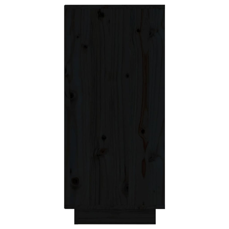 Sideboard Schwarz 31,5x34x75 cm Massivholz Kiefer