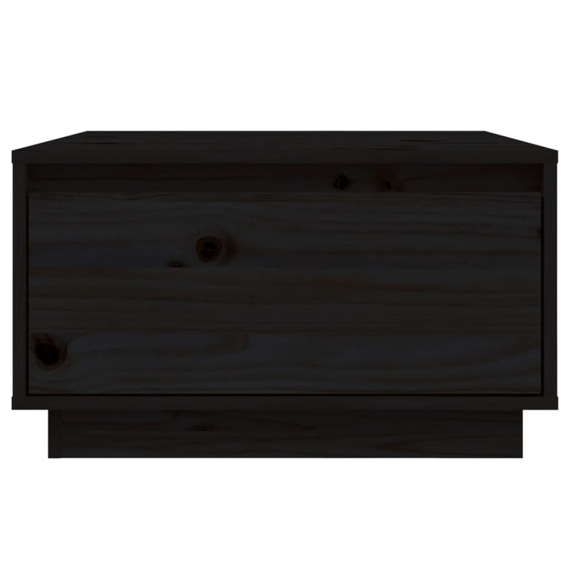 Couchtisch Schwarz 55x56x32 cm Massivholz Kiefer