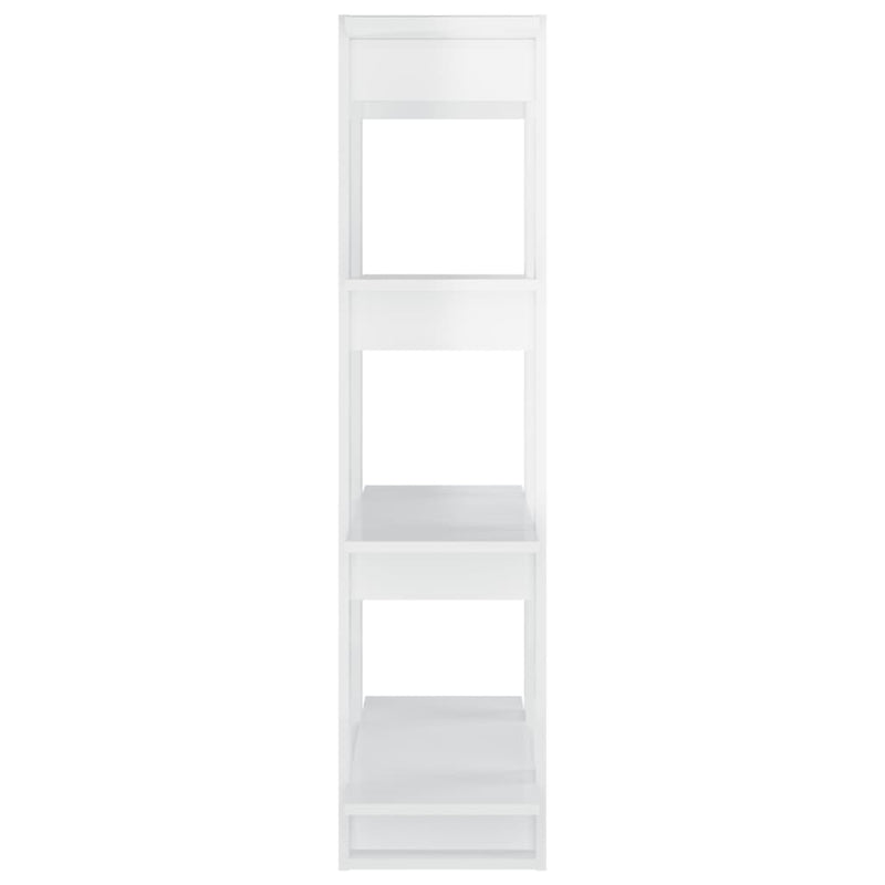 Bücherregal/Raumteiler Hochglanz-Weiß 80x30x123,5cm