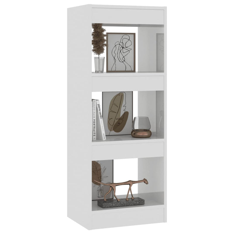 Bücherregal/Raumteiler Hochglanz-Weiß 40x30x103cm Holzwerkstoff