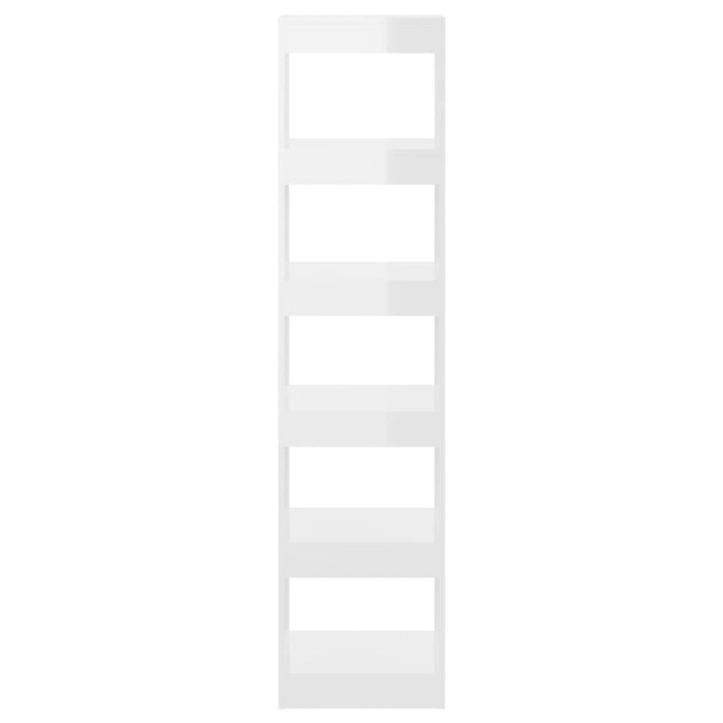 Bücherregal/Raumteiler Hochglanz-Weiß 40x30x166 cm