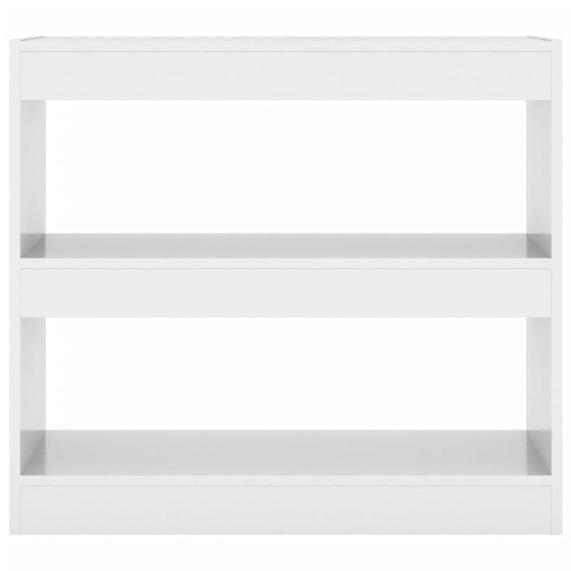 Bücherregal/Raumteiler Hochglanz-Weiß 80x30x72 cm