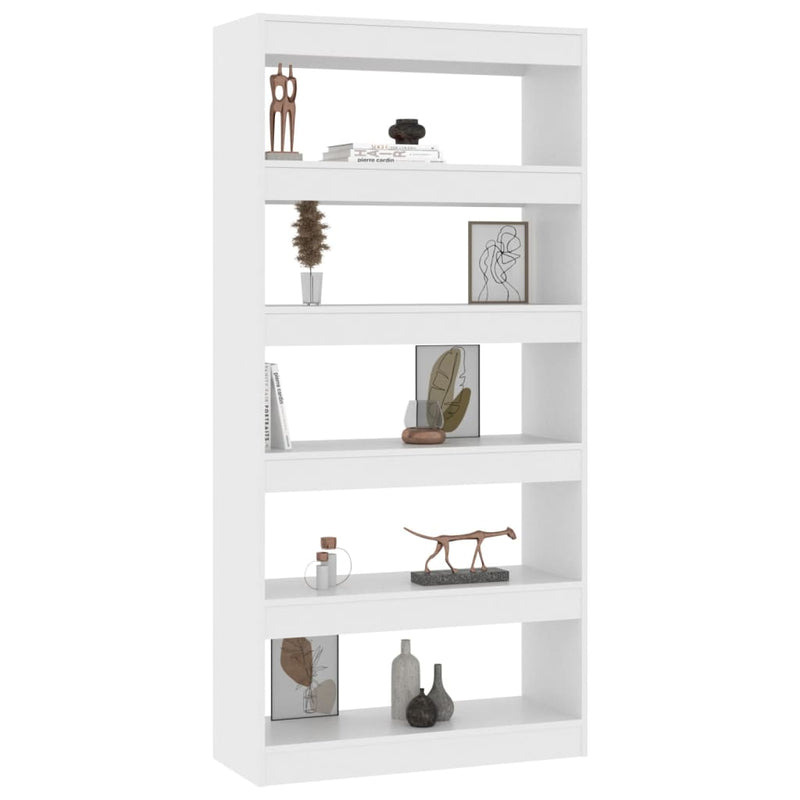Bücherregal/Raumteiler Weiß 80x30x166 cm Holzwerkstoff