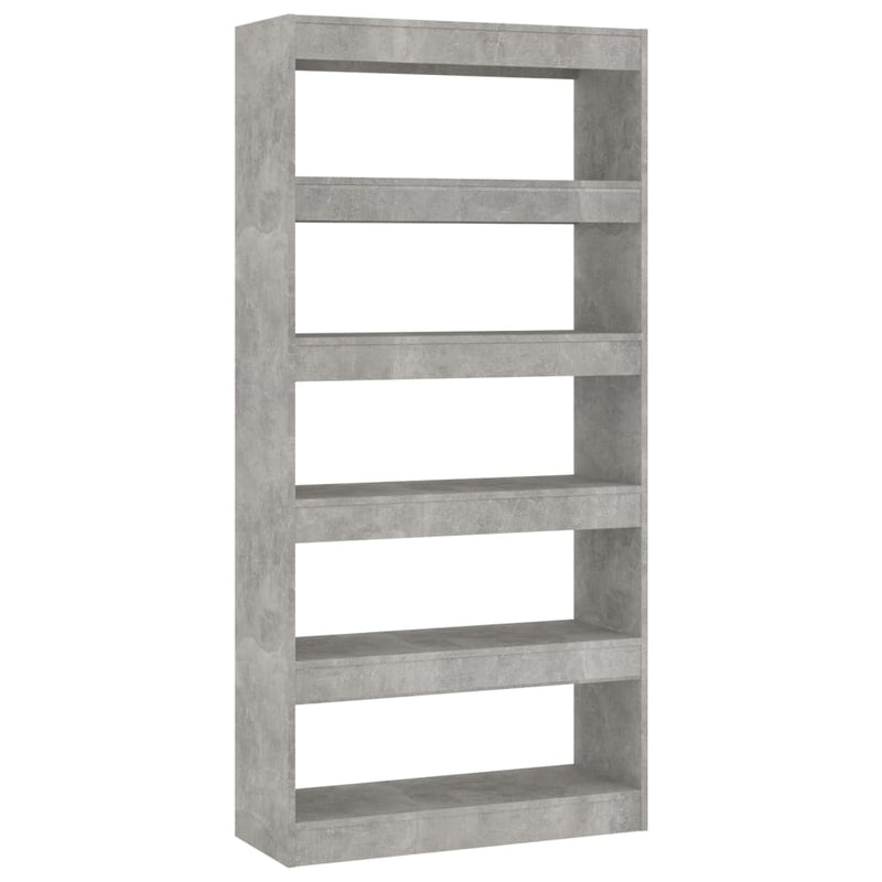 Bücherregal/Raumteiler Betongrau 80x30x166 cm Spanplatte