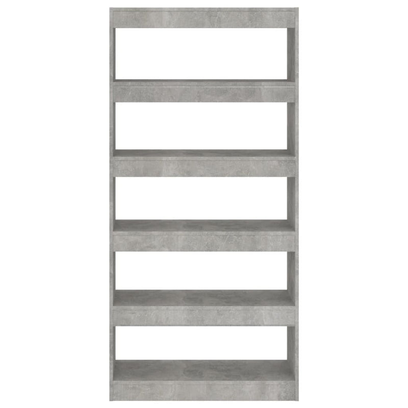 Bücherregal/Raumteiler Betongrau 80x30x166 cm Spanplatte