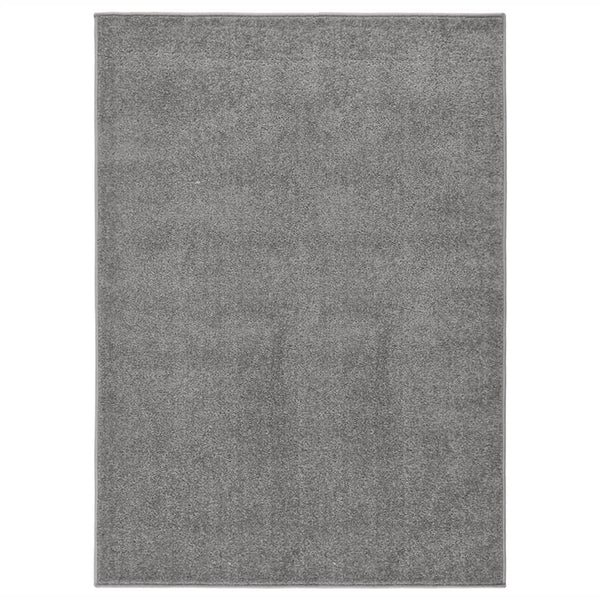 Teppich Kurzflor 140x200 cm Grau