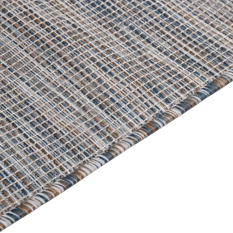Outdoor-Teppich Flachgewebe 80x150 cm Braun und Schwarz