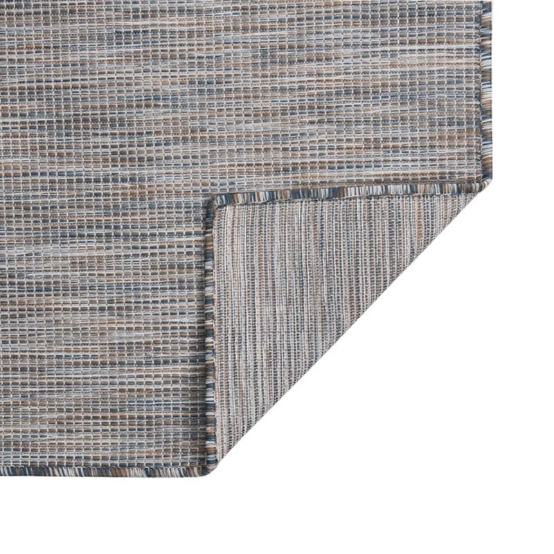 Outdoor-Teppich Flachgewebe 120x170 cm Braun und Schwarz