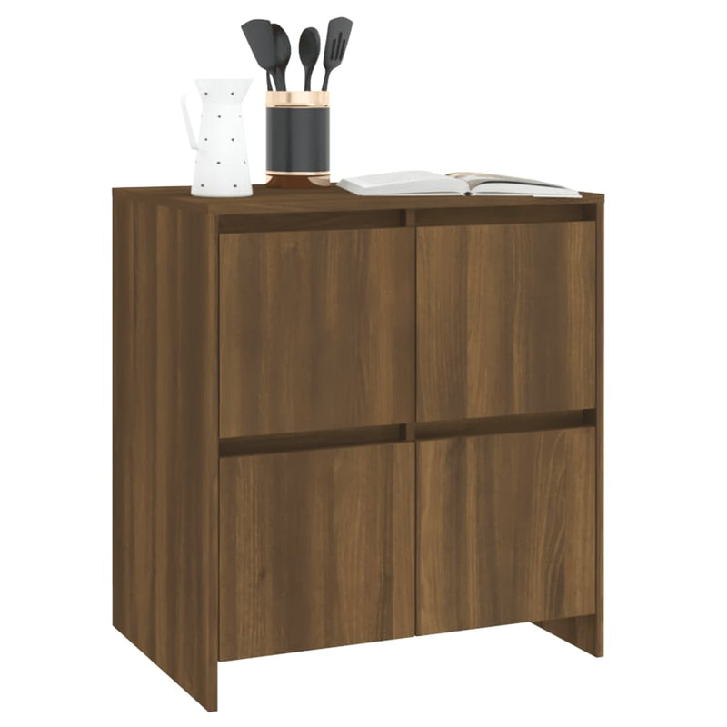 Sideboards 2 Stk. Eiche Braun 70x41x75 cm Spanplatte