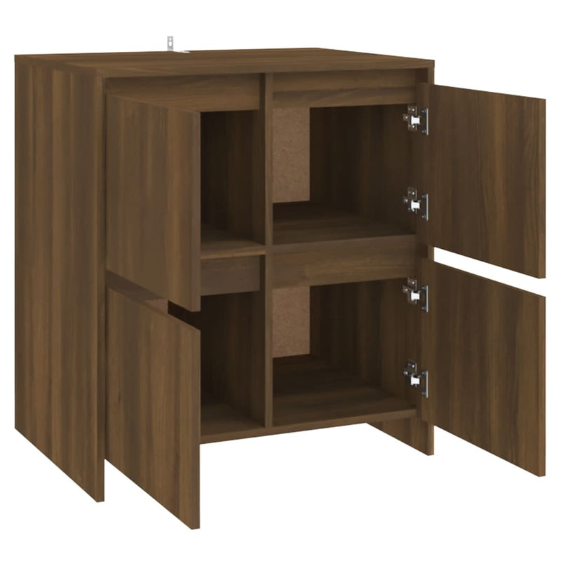 Sideboards 2 Stk. Eiche Braun 70x41x75 cm Spanplatte