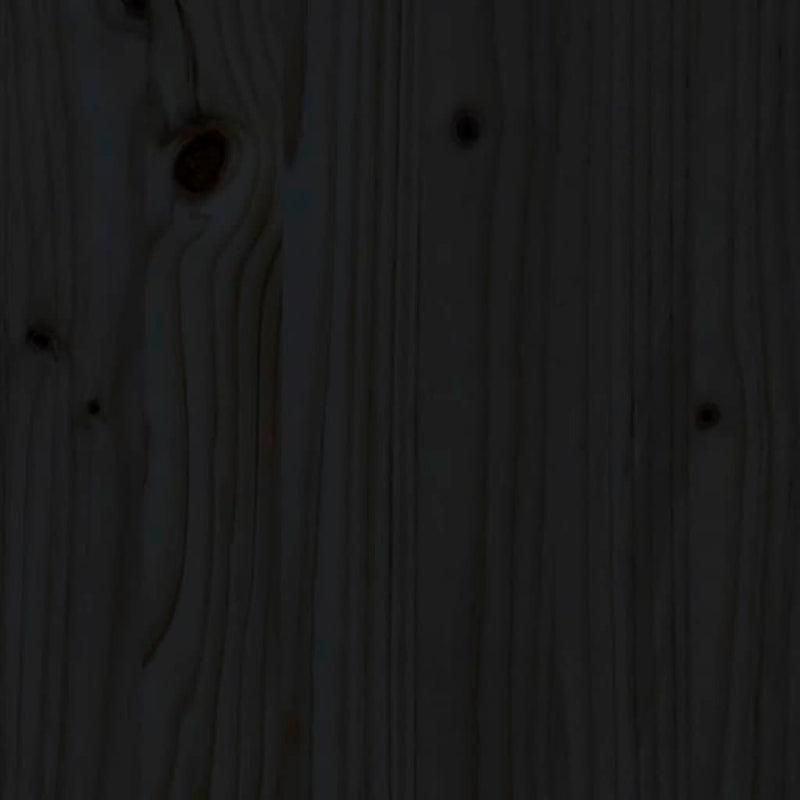 Beistellschrank Schwarz 60x34x75 cm Massivholz Kiefer
