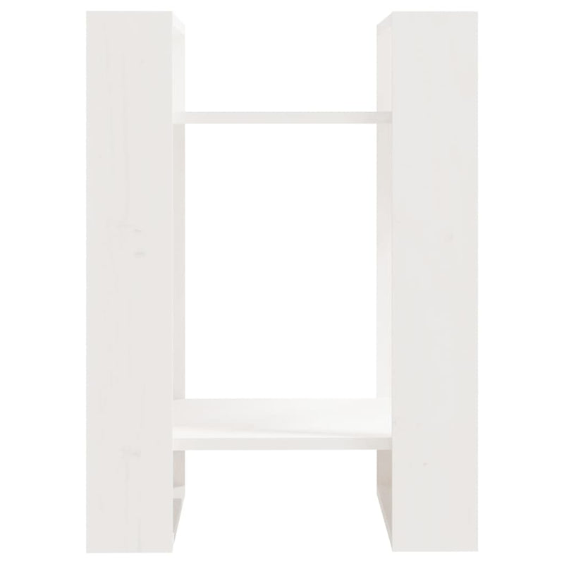 Bücherregal/Raumteiler Weiß 41x35x57 cm Massivholz Kiefer