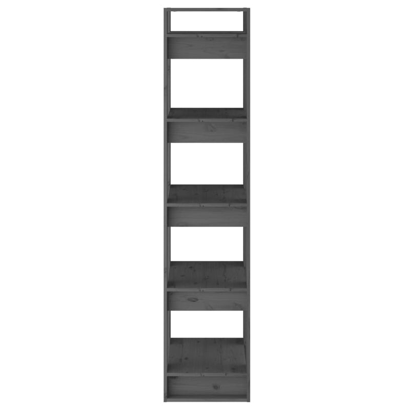 Bücherregal/Raumteiler Grau 41x35x160 cm Massivholz Kiefer