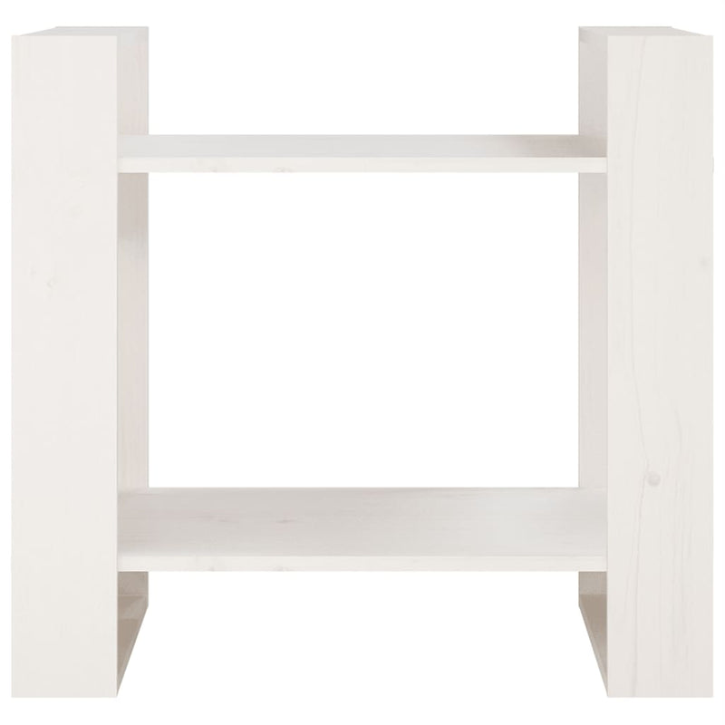 Bücherregal/Raumteiler Weiß 60x35x57 cm Massivholz Kiefer