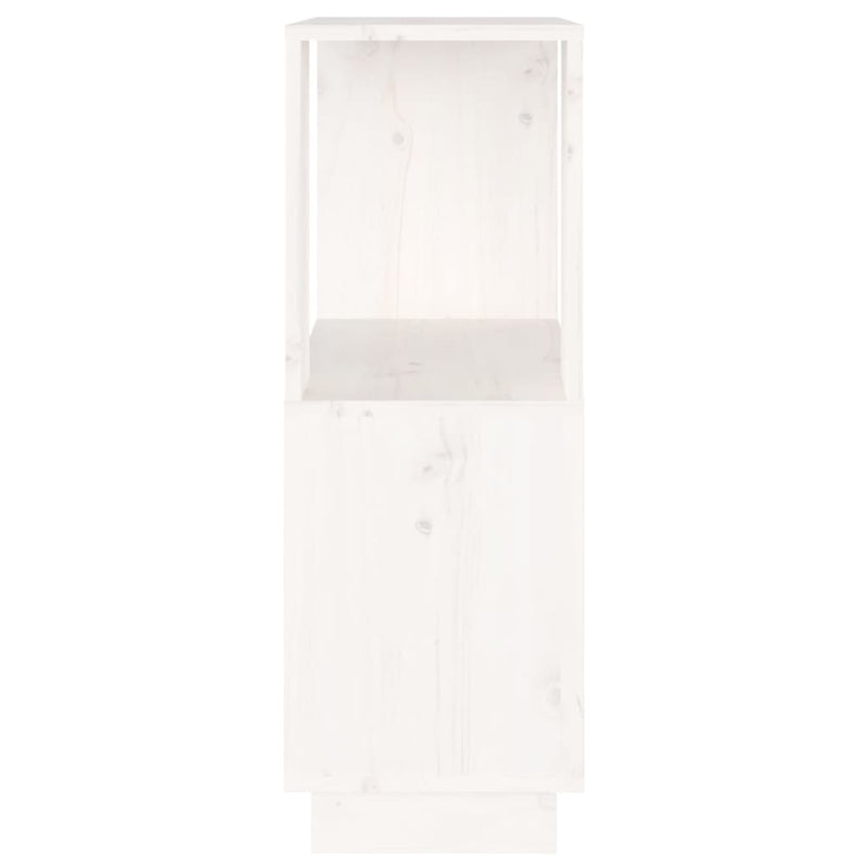 Bücherregal/Raumteiler Weiß 51x25x70 cm Massivholz Kiefer