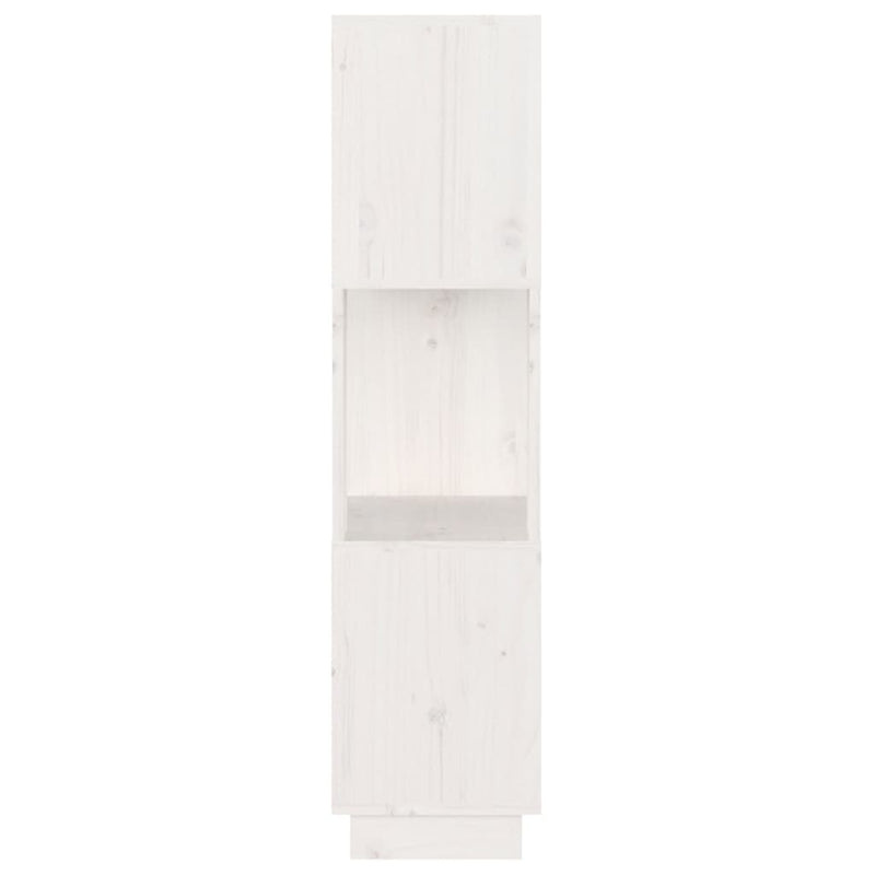 Bücherregal/Raumteiler Weiß 51x25x101 cm Massivholz Kiefer