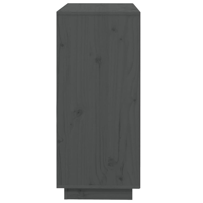 Sideboard Grau 74x35x80 cm Massivholz Kiefer