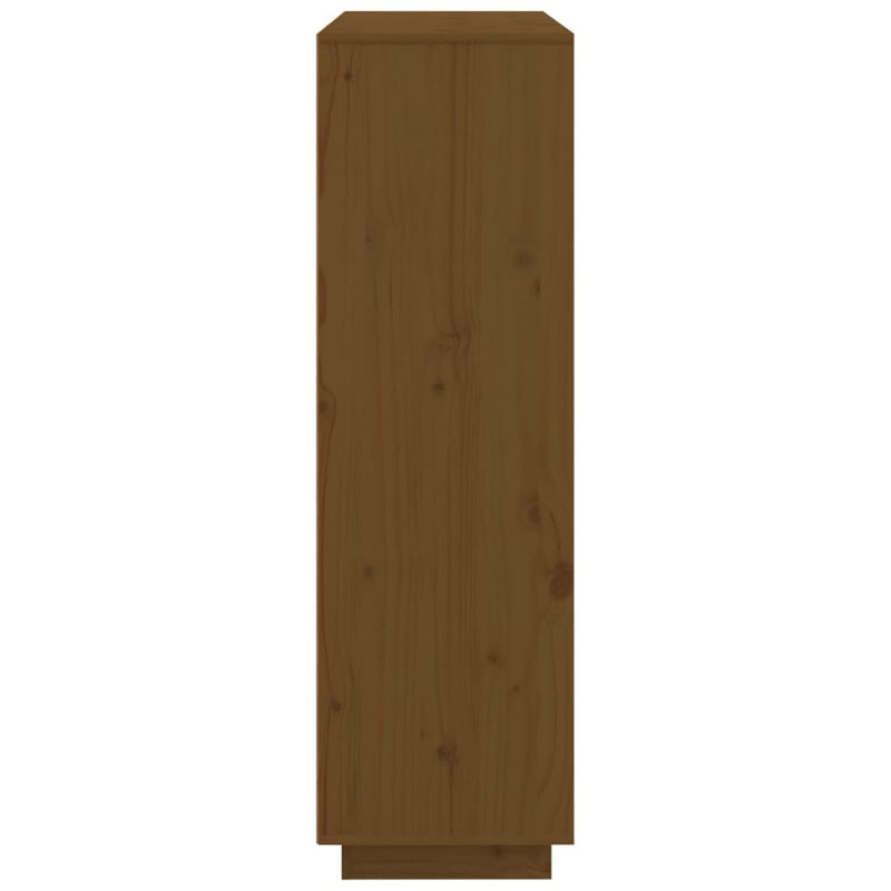 Highboard Honigbraun 110,5x35x117 cm Massivholz Kiefer