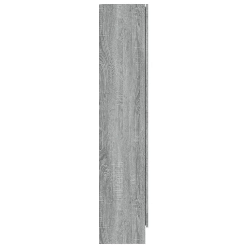 Vitrinenschrank Grau Sonoma 82,5x30,5x150 cm Holzwerkstoff